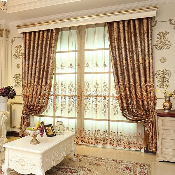 

curtain & drapes european style embroidery curtains for living room bedroom tulle window valance