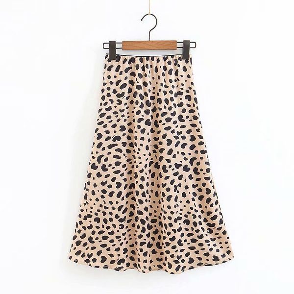 

summer kawaii boho bodycon leopard print high waist skirts womens midi leopard skirt punk streetwear korean style 210426, Black