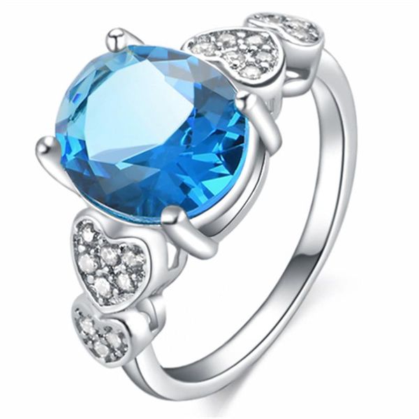 

wedding rings silver color ring luxury domineering beautiful female models inlaid zircon hand jewelry, Slivery;golden