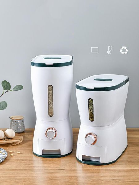 

storage bottles & jars 10-20kg sealed rice bucket box transparent visible moisture proof grain powder boxes beans container