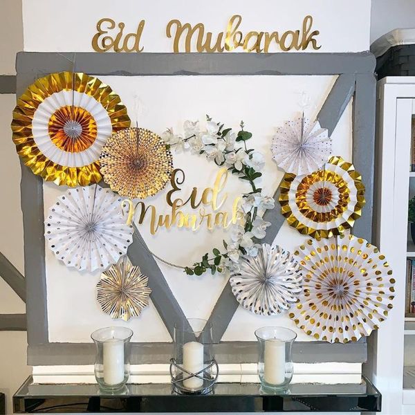 

party decoration ramadan eid mubarak artificial flower wreath balloon islam muslim home pendant supplies