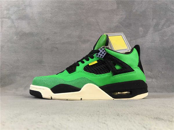 

manila jumpman 4 4s fashion shoe black green mens basketball shoesge1t
