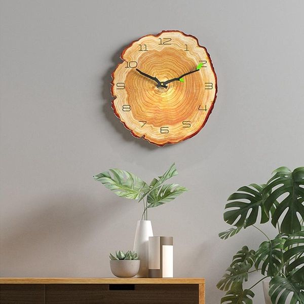 

wall clocks 12 inch vintage wooden clock cafe office home kitchen decor silent design art large watch gift