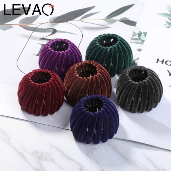 

fashion velvet bud hair claw maker bun hairgrip hairpins accessories clips for women girls bezel1