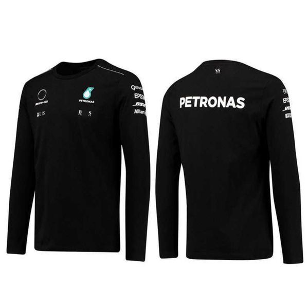 

petronas sweatshirts t shirts mercedes amg f1 formula one racing mens women casual long sleeve t-shirt benz lewis hamilton team work clothes, White;black
