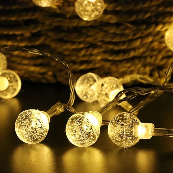 

strings btgeuse led crystal ball string lamp light warm white garland fairy lights 3m 2m for christmas holiday home decoration