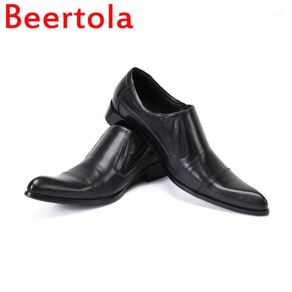 

dress shoes real leather men flats for loafers black fashion pointed toe casual masculine chaussures party b1