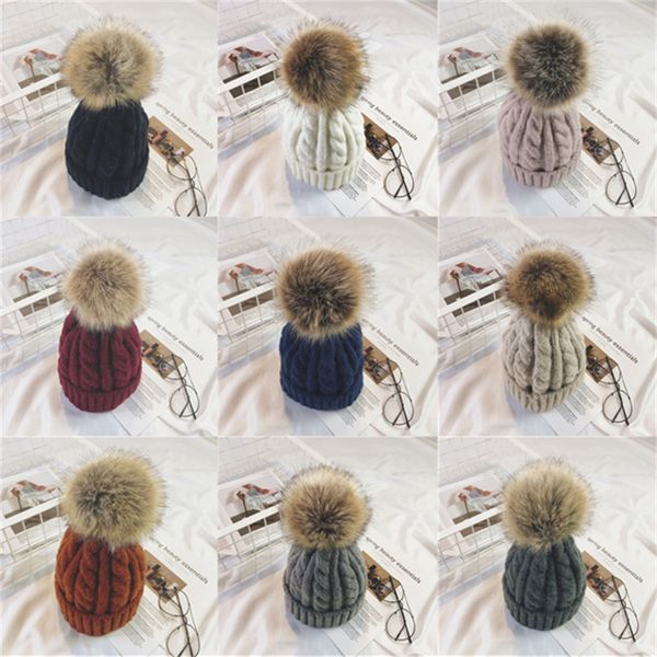 

warm twist knit hat leisure parent-child cold hats, Blue;gray