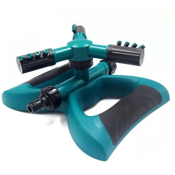 

watering equipments sprinkler large 3-prong 360-degree rotating tandem head garden lawn irrigation bridge maintenance tb