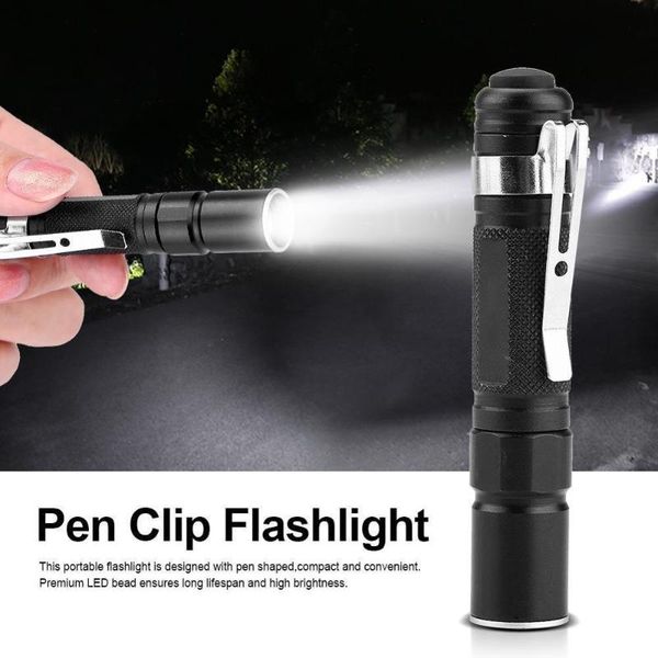 

portable mini penlight led torch pocket light waterproof lantern battery powerful for camping hunting bike lights