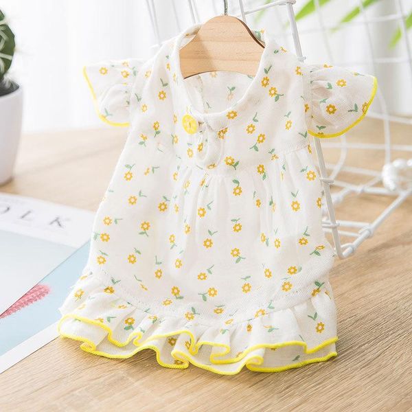 

cat dress skirt summer breathable clothes pet princess costumes