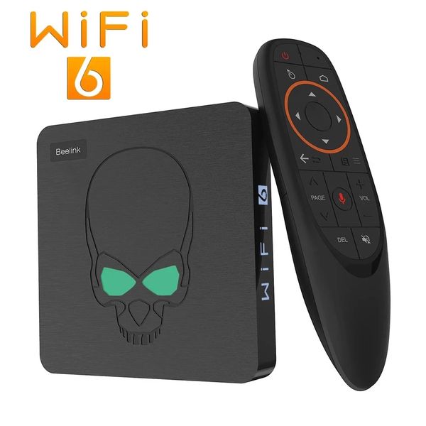 

beelink gt king wifi 6 tv box android 9.0 amlogic s922x quad core 4gb ram 64gb bt 4.1 1000m lan usb3.0 set box