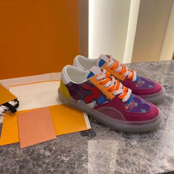 

fashion men women shoes sneakers leather handmade multicolor gradient technical sneaker famous shoe trainers 86, Black