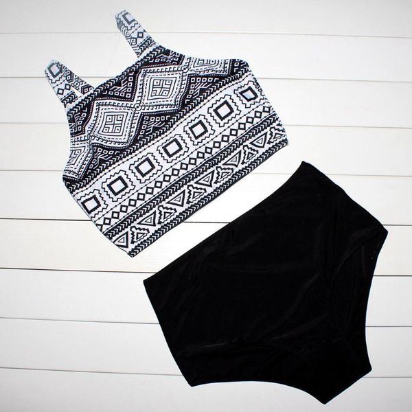 

women falbala high-waisted bikini set push-up swimsuit bathing thong suit push up flower biquini women's swimwear, White;black