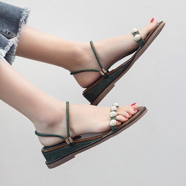 

slippers sweet summer women crystal metal decoration flat slides open toe outside shoes, Black