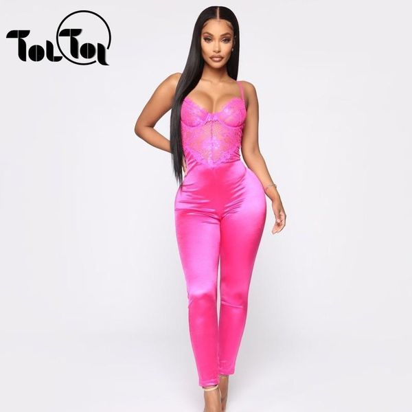 

women's jumpsuits & rompers club lace jumpsuit romper women summer hollow out black rose bodysuit see through christmas party, Black;white