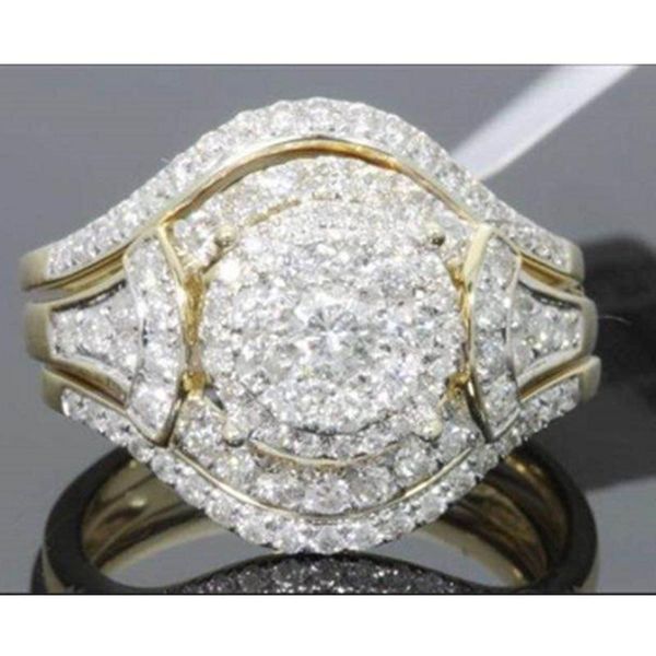 

wedding rings classic oval princess color ring with dazzling cubic zircon women jewelry finger, Slivery;golden
