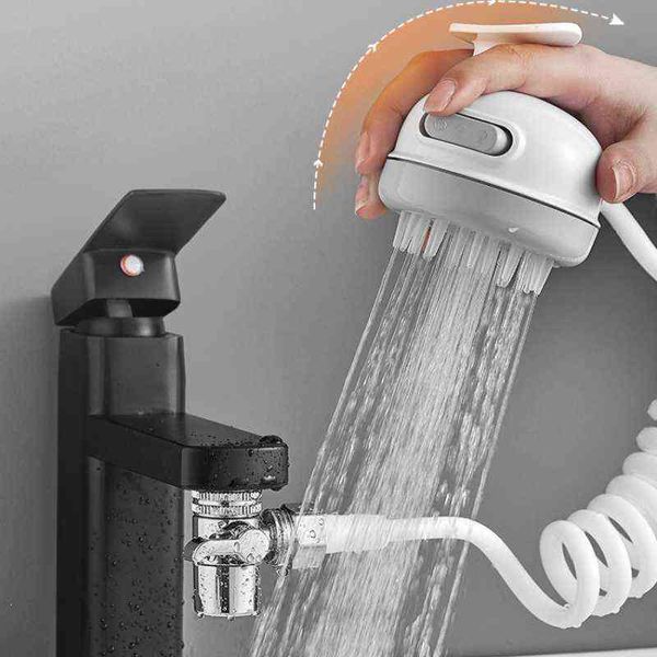 Handheld Pressurized Shower Head Therapy Bathroom Accessories Hair Shower Head Adapter Kit Douche Shower Head For Women EB5HS H1209