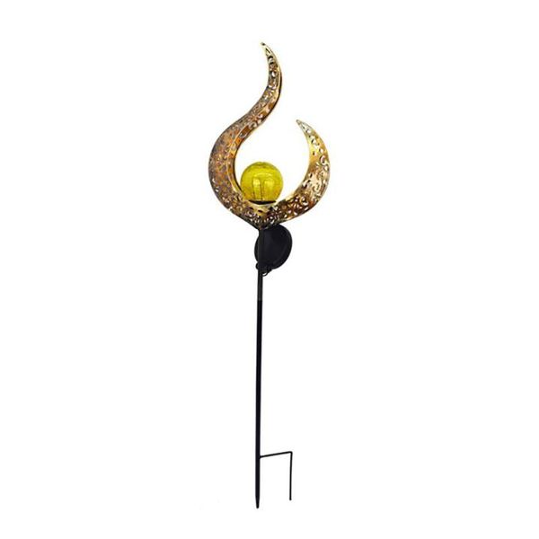 

lawn lamps solar lights irregular cracked balls iron outdoor glass metal lamp