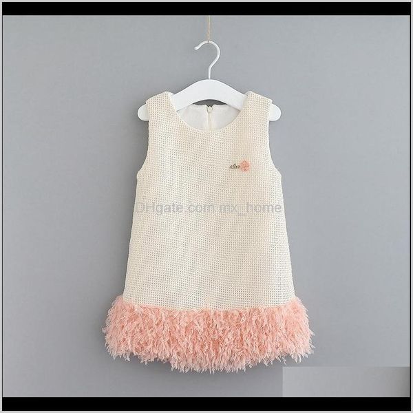 

clothing baby maternity drop delivery 2021 fashion autumn winter children kids baby princess tassel dress girls veet party sleeveless basic, Red;yellow