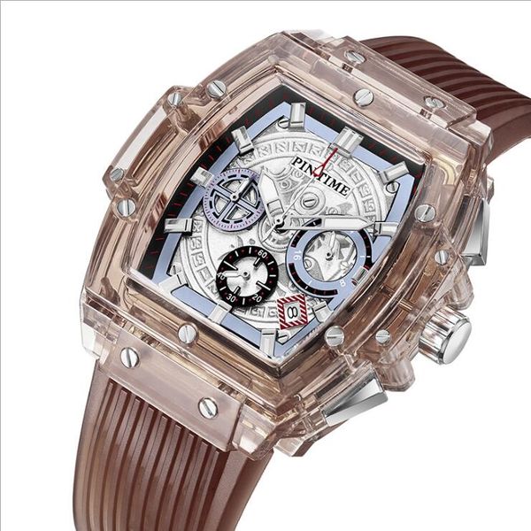 PINTIME Top Brand Orologio da uomo Orologi sportivi di moda Uomo cinturino in caucciù Orologio da polso al quarzo impermeabile Militare analogico digitale Relogio Masculino 11