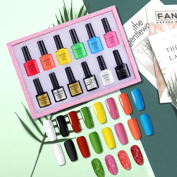 

10ml soak off gel nail polish set long lasting manicure uv varnish base and coat matte burst magic remover set1