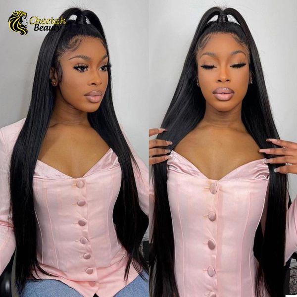 

lace wigs hd transparent front human hair preplucked 13x6 180 density brazilian straight frontal wig with baby remy, Black;brown
