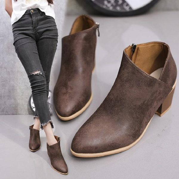 

boots explosion models thick with women's autumn and winter large size, Black