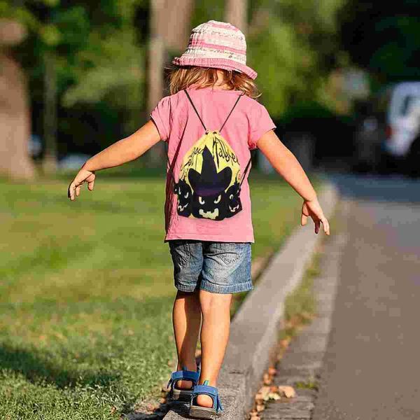 

gift wrap 1 pc pumpkin light pattern convenient drawstring bag (assorted color)