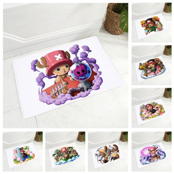 

cushion/decorative pillow one piece tony chopper floor mat for bedroom non-slip decor children's room japan anime doormat soft flannel