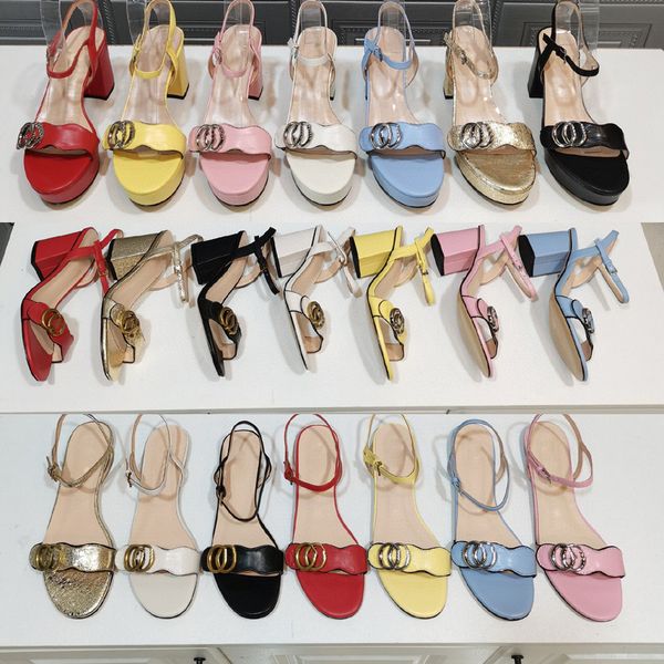 

european classic patent leather thrill heels women unique designer party fashion girls dress wedding shoes shoes letters heel sandals flat h, Black