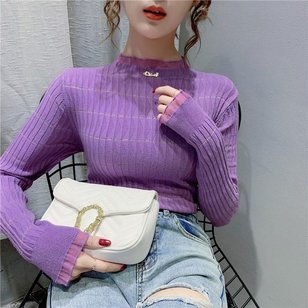 

women's sweaters autumn 2021 long sleeve sweaters30-12725 [1 / f, area 7, 26 middle]l, White;black