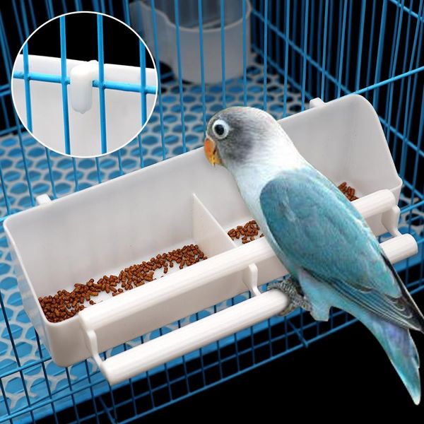 

other bird supplies 5pcs parrot birds water hanging bowl parakeet feeder box pet cage plastic food container pigeons stand