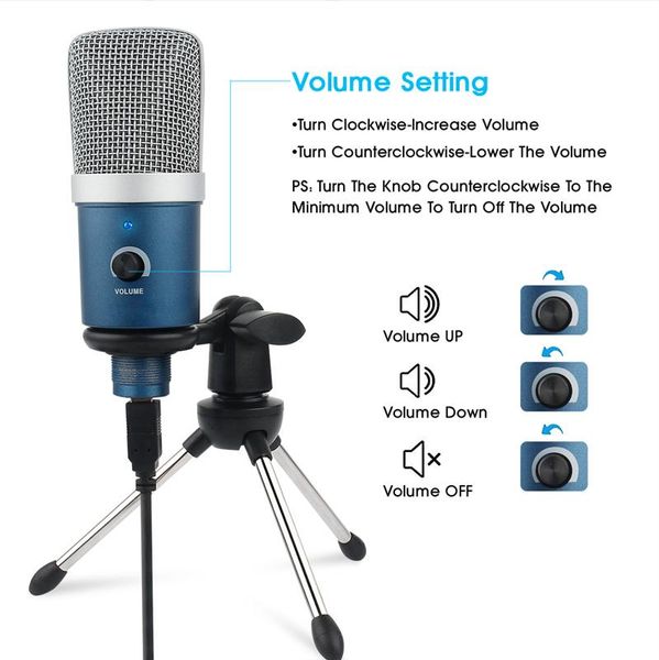

condenser microphone live usb computer recording equipment multi-software compatible k song studio mic microphones