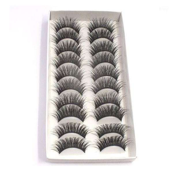

pairs 3d mink hair natural cross false eyelashes long messy makeup fake eye lashes extension make up beauty tools maquiagem1