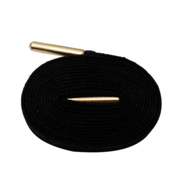 

with golden metal tips 8mm waxed shoelaces 100% cotton black white red blue laces for sneaker canvas cordones, White;pink