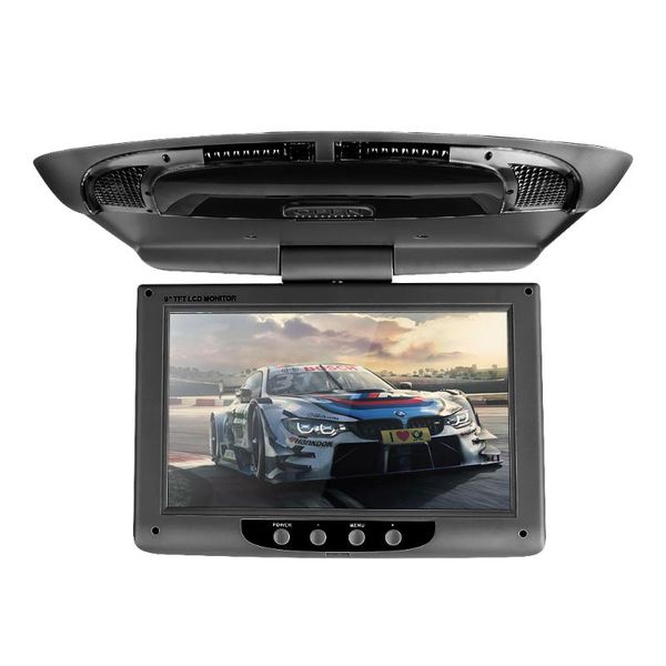 

car video 9 inch flip down monitor with av-in function 800*480 roof mounted display overhead screen