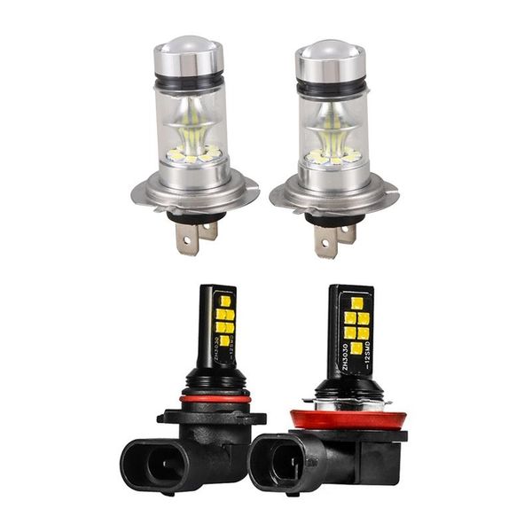 

other lighting system 1 pair led h7 bulb 100w 20led car fog light lamp & 2pcs h8/h11 3030 12smd cold white flash anti-fog