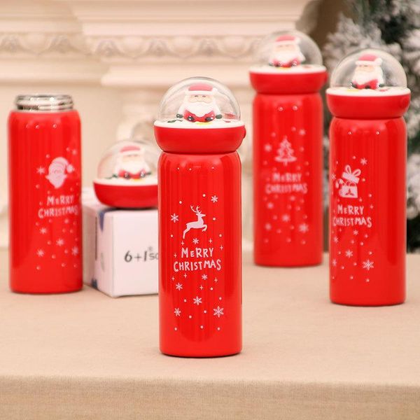 

water bottles christmas gifts for girlfriends santa claus landscape insulation cup gift decorations