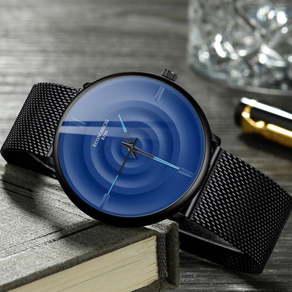 

wristwatches fashion mesh simple casual business stainless steel minimalist men watches clocks band gift belt for reloj hombre, Slivery;brown