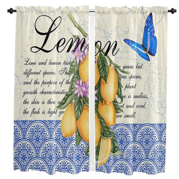 

curtain & drapes moroccan pattern retro butterfly lemon curtains for living room bedroom christmas decor kitchen window