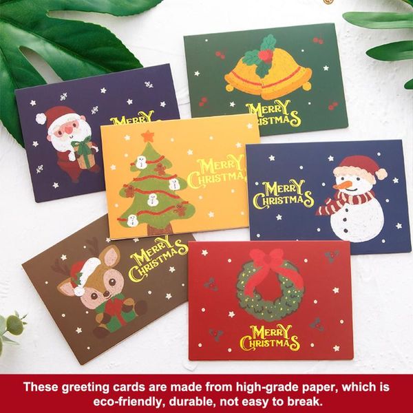 

greeting cards 10 pc christmas cartoon printed paper envelopes year with envelope and xmas tree stickers cute designs