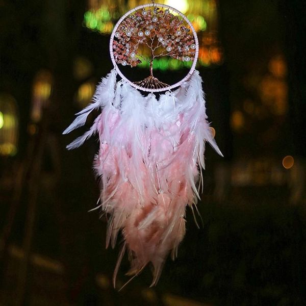 

wind chimes feather led light crystal turquoise tree of life christmas decorations bedside wall hanging dromenvanger decorative objects & fi