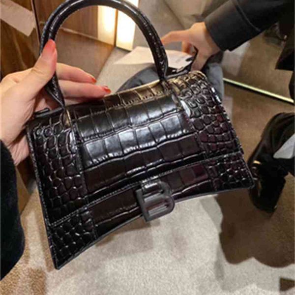 

handbags hourglass crocodile balenciga designer one shoulder portable women's