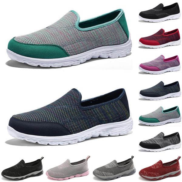 

luxury women casual shoes black red gray green loafers flat slip on breathable mens trainers sneakers size 35-42, White;red