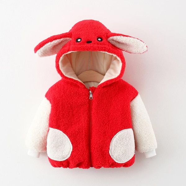 

jackets 2021 children's coat autumn winter cartoon ear fur, Blue;gray
