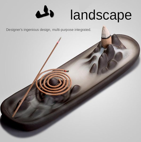 

fragrance lamps sandalwood dish incense burner with tea ceremony and zen tower