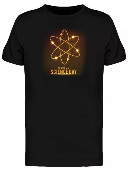 

world science day men's tee -image by shutterstock, White;black