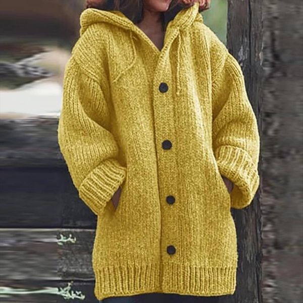 

woman jacket thick coat warm women sweaters knit outerwear autumn winter long hooded cardigan clothes, White;black