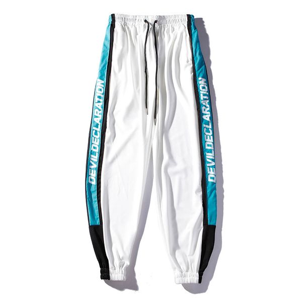 

fashionable pants high street youth men's and women's functional sports letter, Black;white